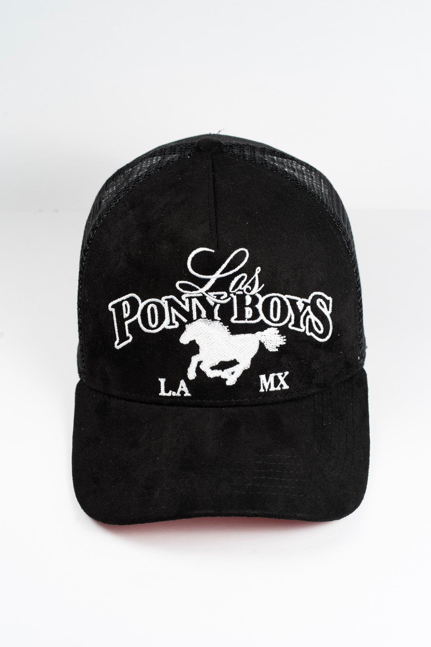 Red bottom LPB trucker hat