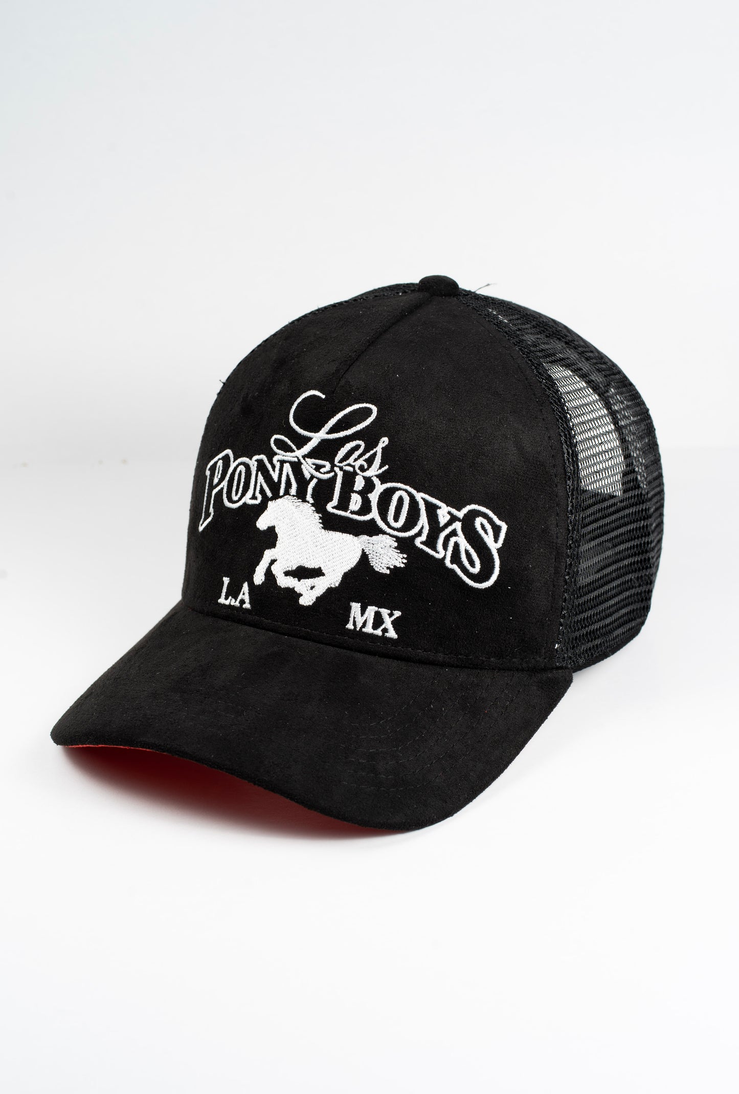 Red bottom LPB trucker hat